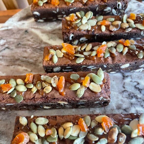 Brownie au chocolat/abricot moelleux