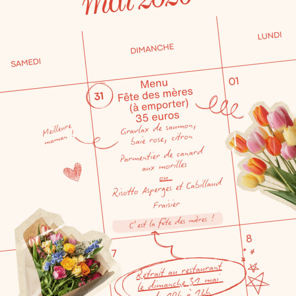 Menu Fête des mères